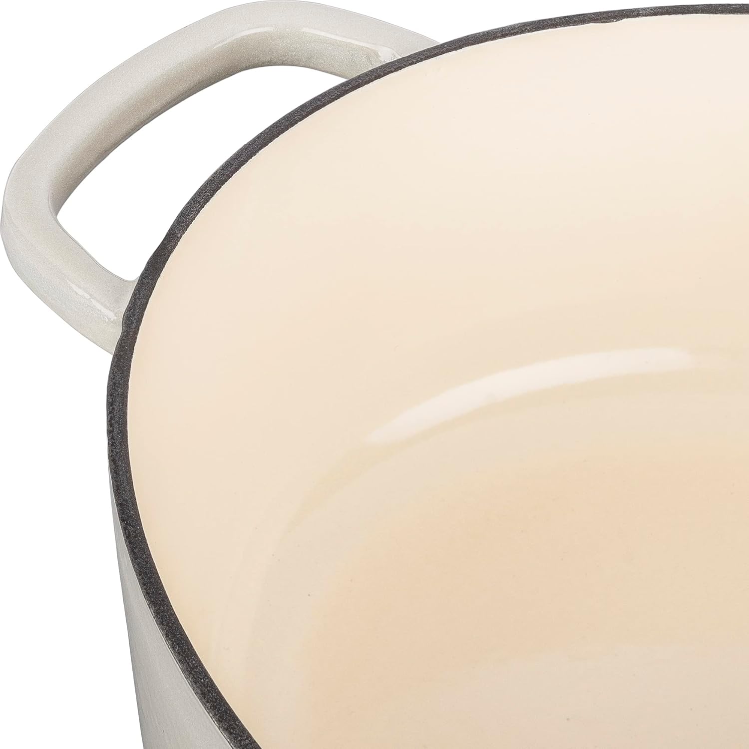 Cast Iron 5-qt Oval Dutch Oven Crema White H38836