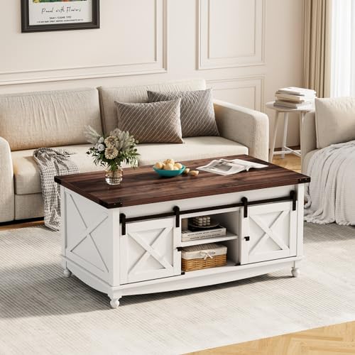 White Lift Top Coffee Table with Storage G74311