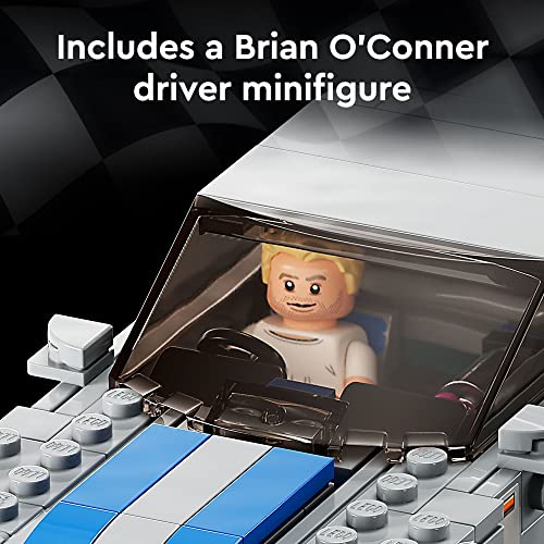 LEGO Speed Champions Nissan Skyline GT-R (R34) Race Car Toy Building Kit with Racer Minifigure F8008