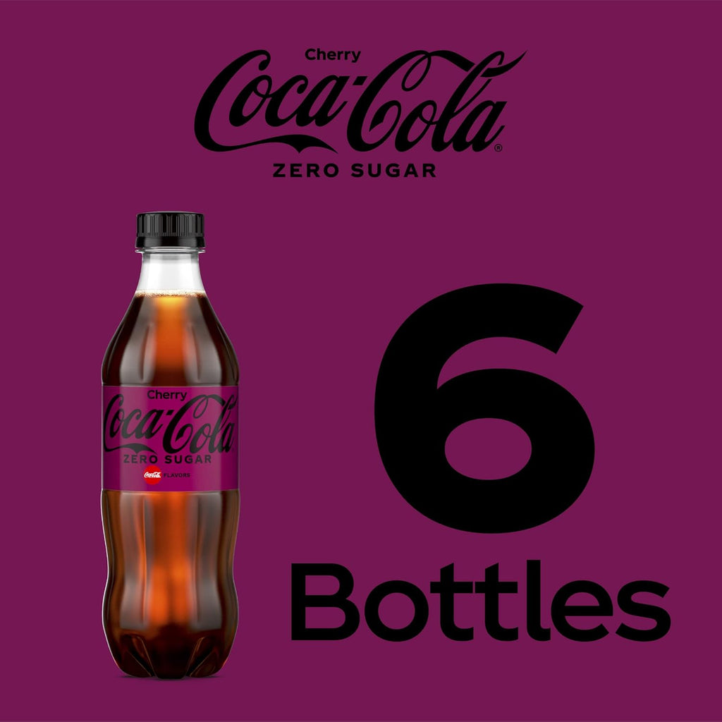 Cherry Coke Zero Sugar Soda Soft Drink, 16.9 fl oz, 12 Pack M948