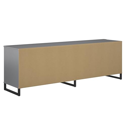 1 Door 3 Drawer Accent Cabinet, Faux Wave/Graphite Z28955