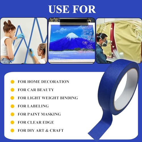 4 Rolls Blue Painters Tape (0.94IN*22yd*4) I157