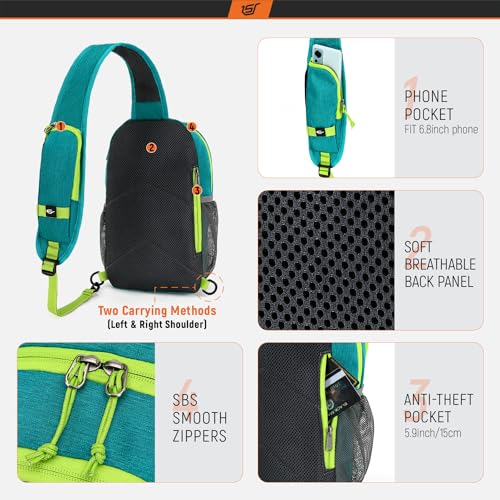 Lightweight Sling Backpack with RFID Pocket Crossbody Bag H1631