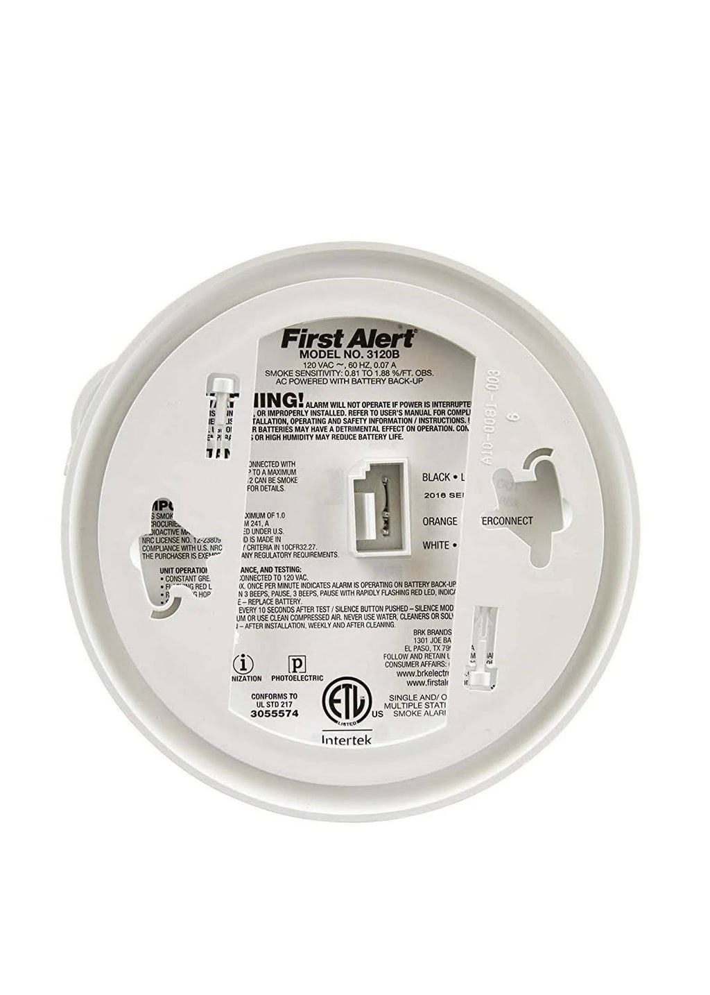 Hardwired Smoke Detector with Photoelectric and Ionization, 3-Pack O2698