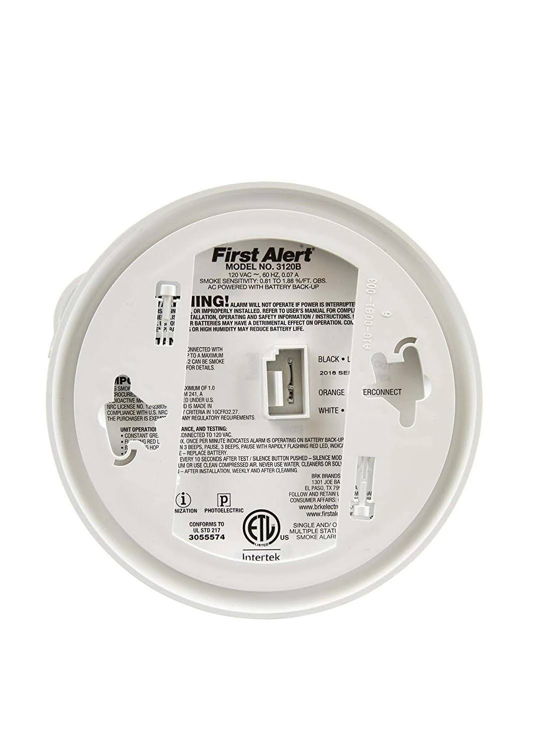 Hardwired Smoke Detector with Photoelectric and Ionization, 3-Pack O2698