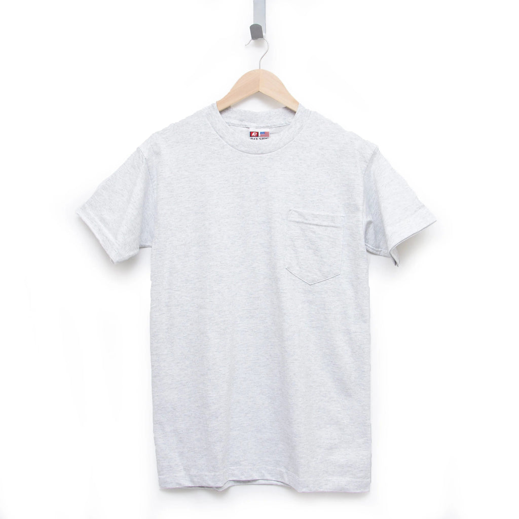 Heavyweight 100% Cotton T-Shirts with Pocket - Made in USA