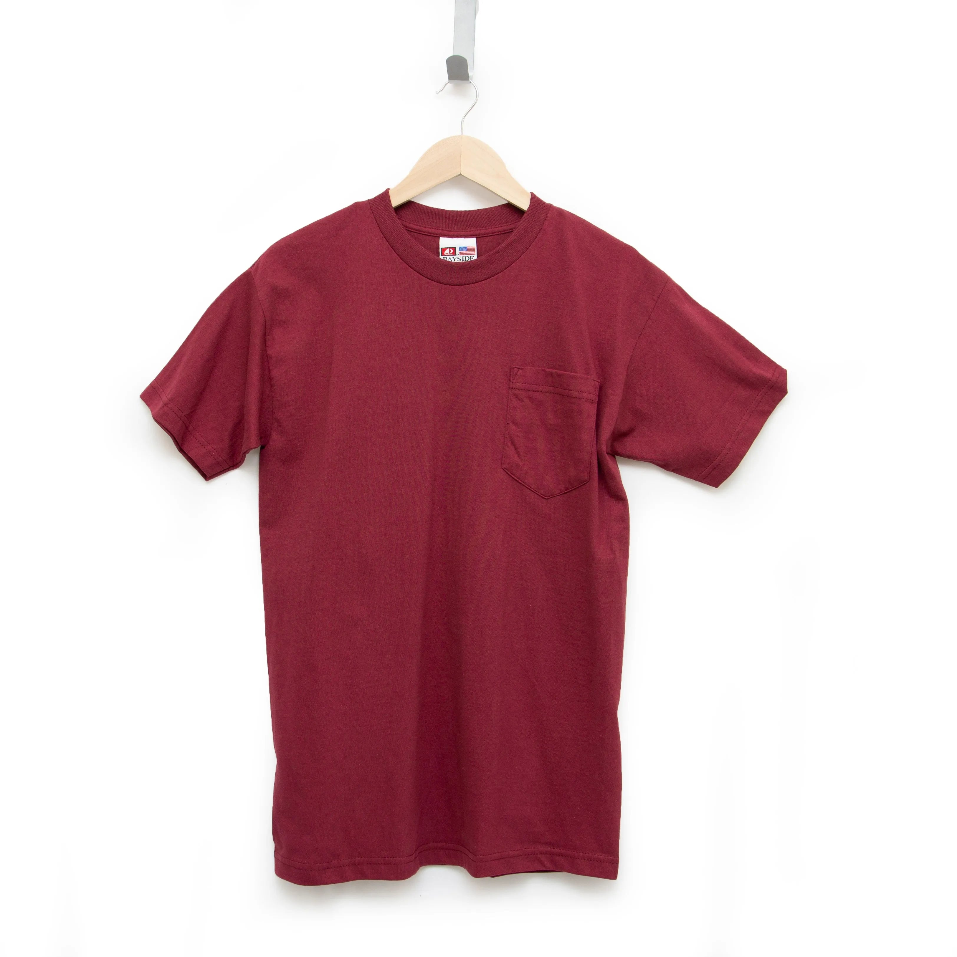 Heavyweight 100% Cotton T-Shirts with Pocket - Made in USA