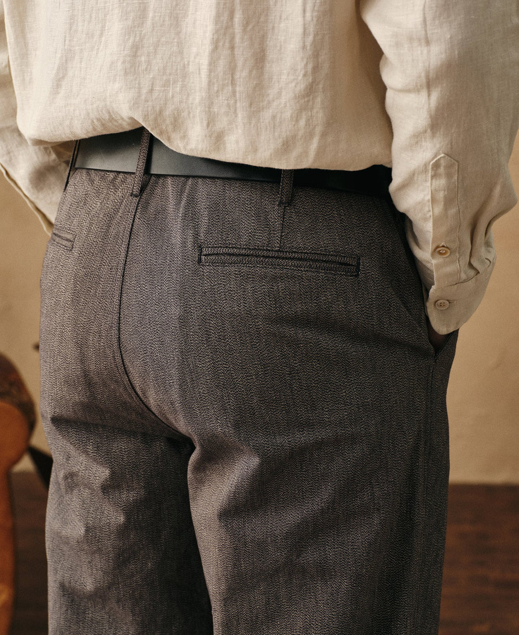 Black Chambray Work Pants